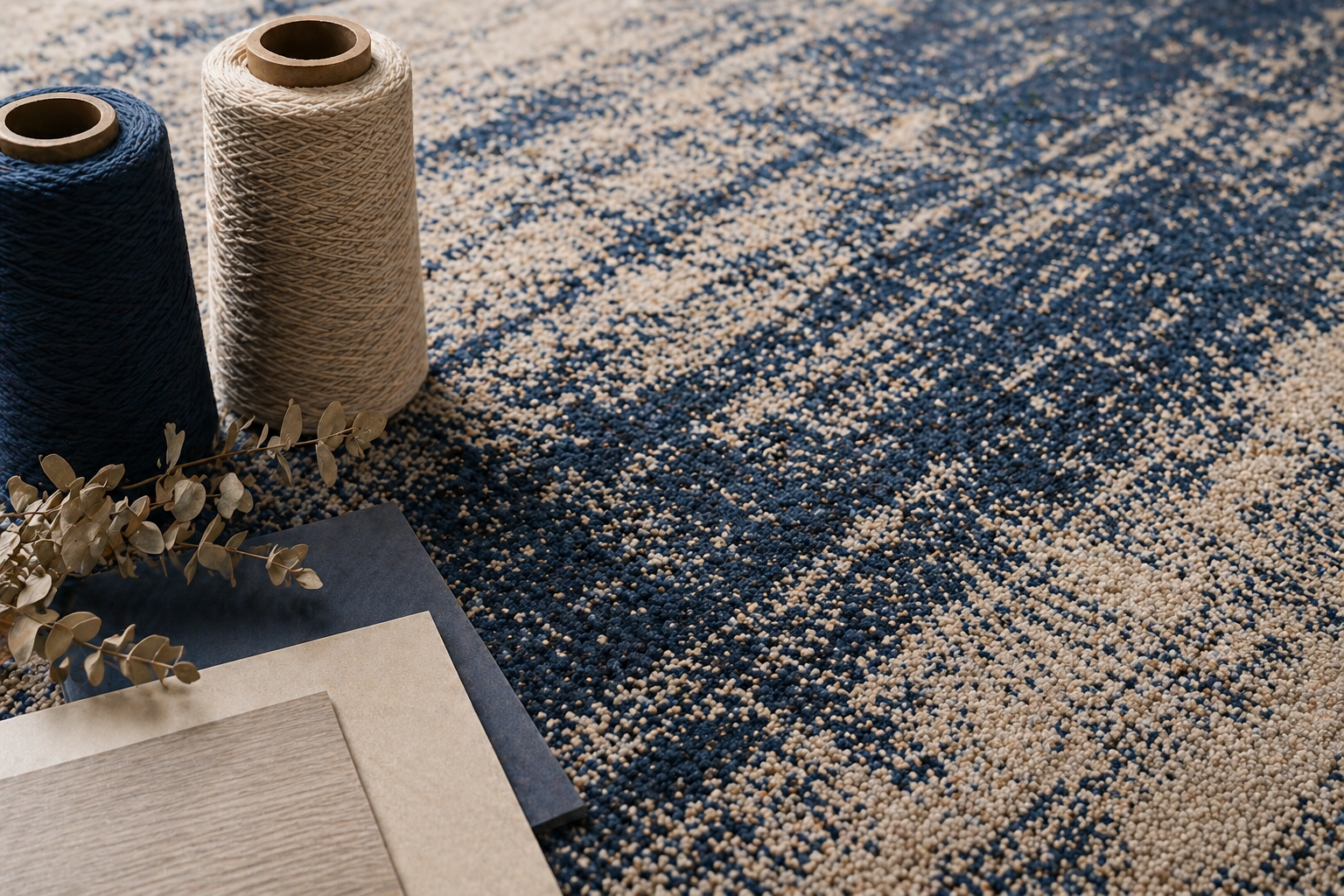 Bleu Atlas & Beige Sable