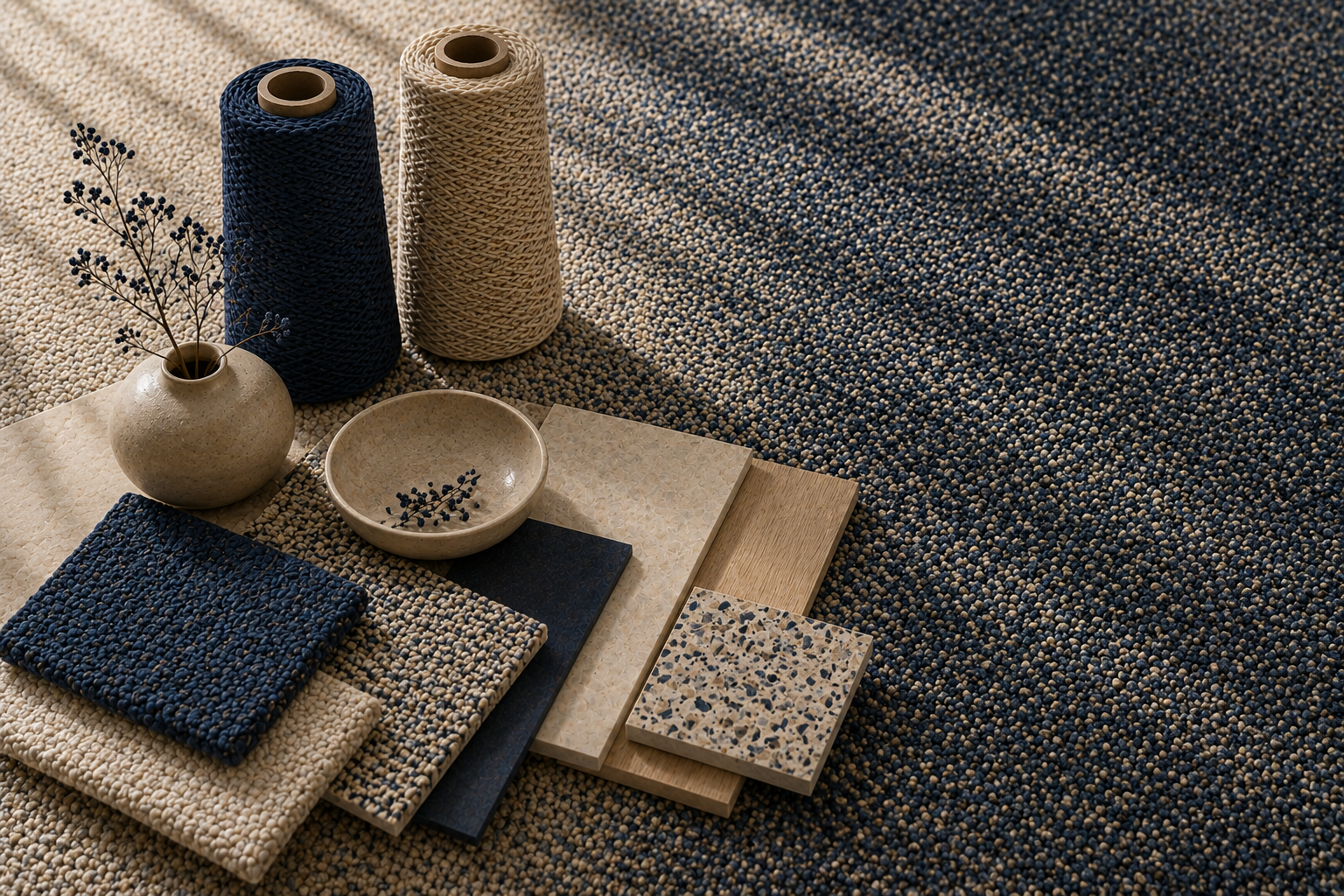 Dark Denim & Beige Naturel